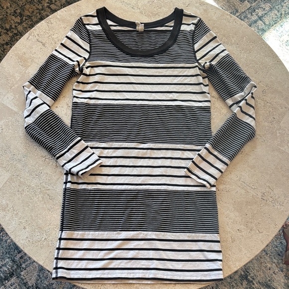 We The Free XS brown/cream Striped Long Sleeve top/dress 100% cotton - Picture 1 of 5